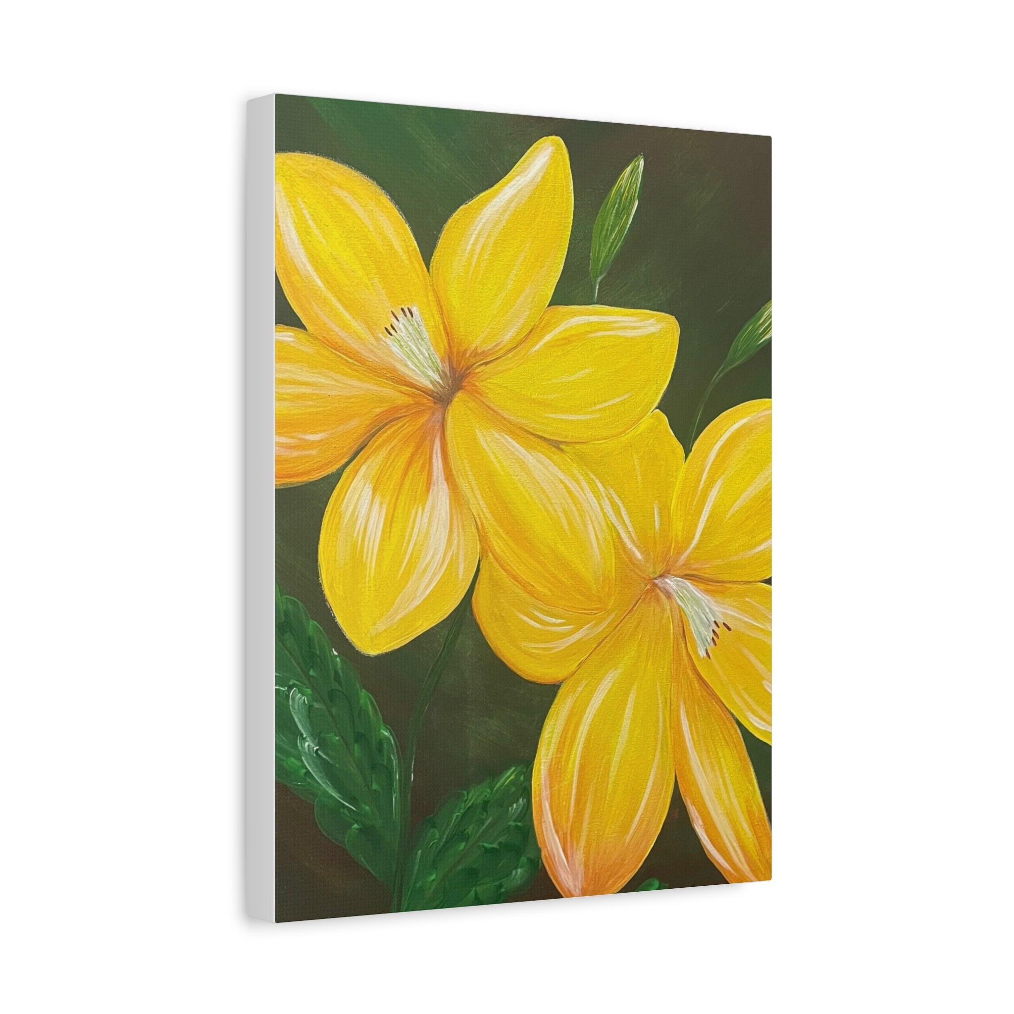 Golden Bloom Canvas Wall Art