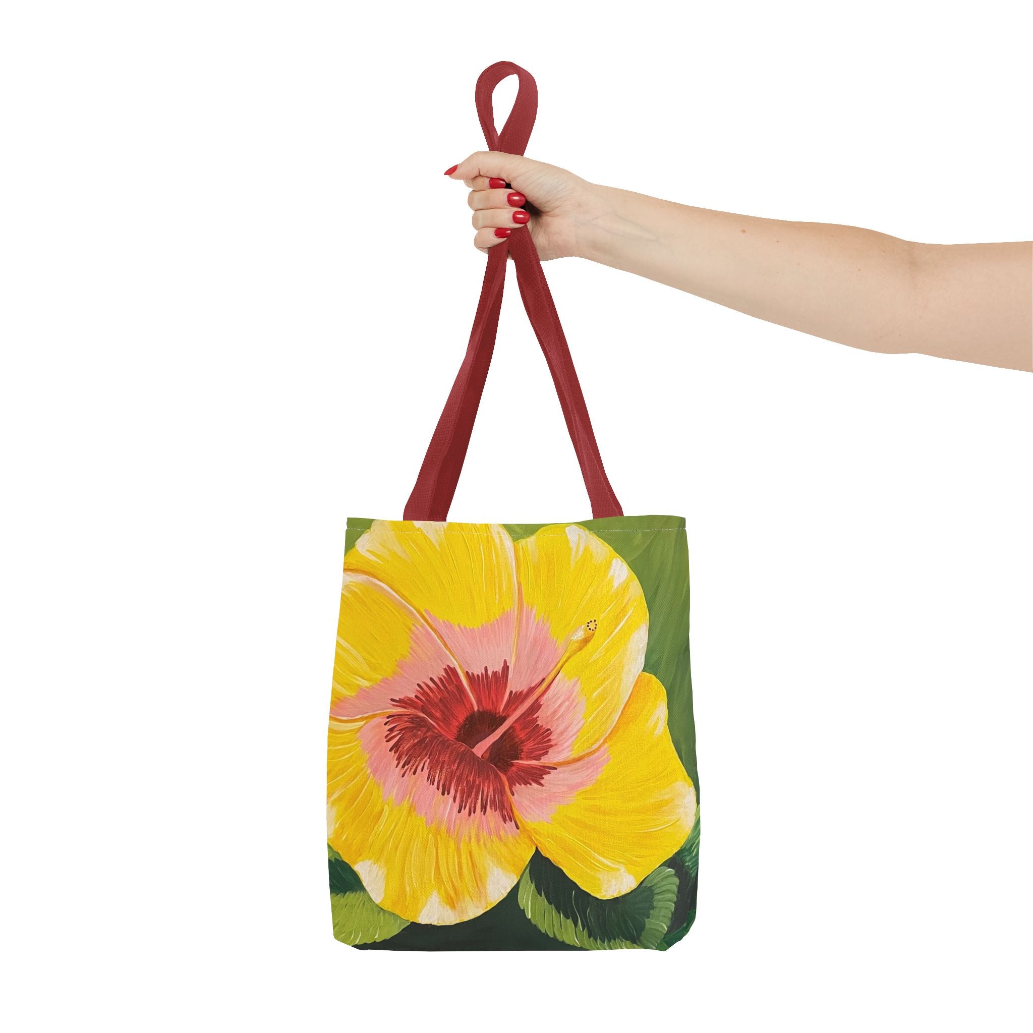 Blushing Sunrise Hand Painted Tote Bag