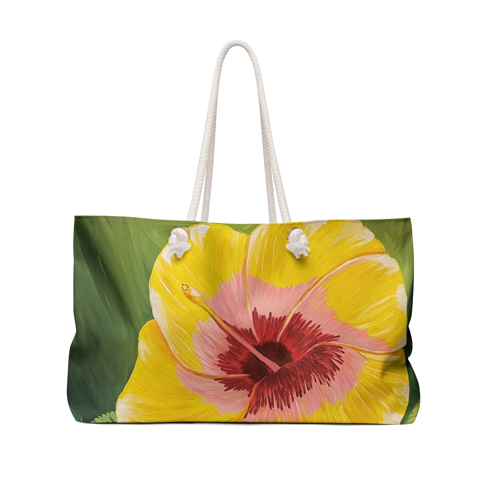 Blushing Sunrise Tote Bag with Hand Painted Designs