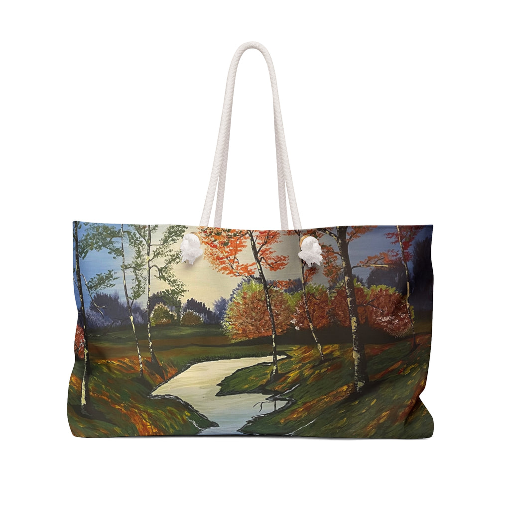 Whispering Birches Tote Bag with Hand Painted Designs