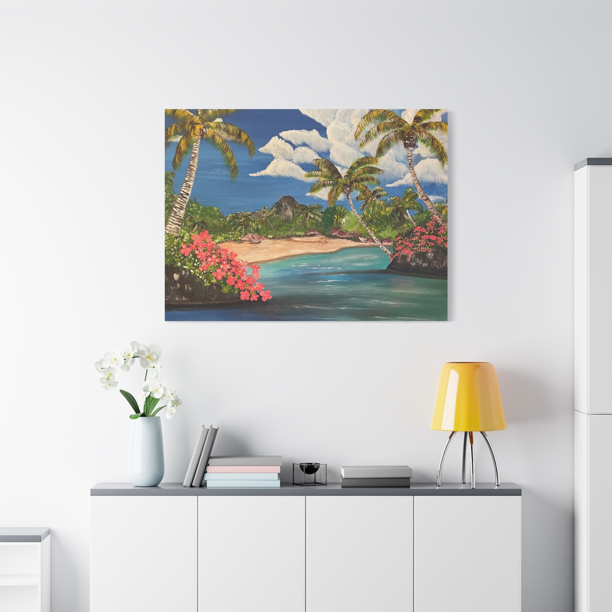 Blooming Paradise Abstract Art Canvas - Contemporary Wall Decor