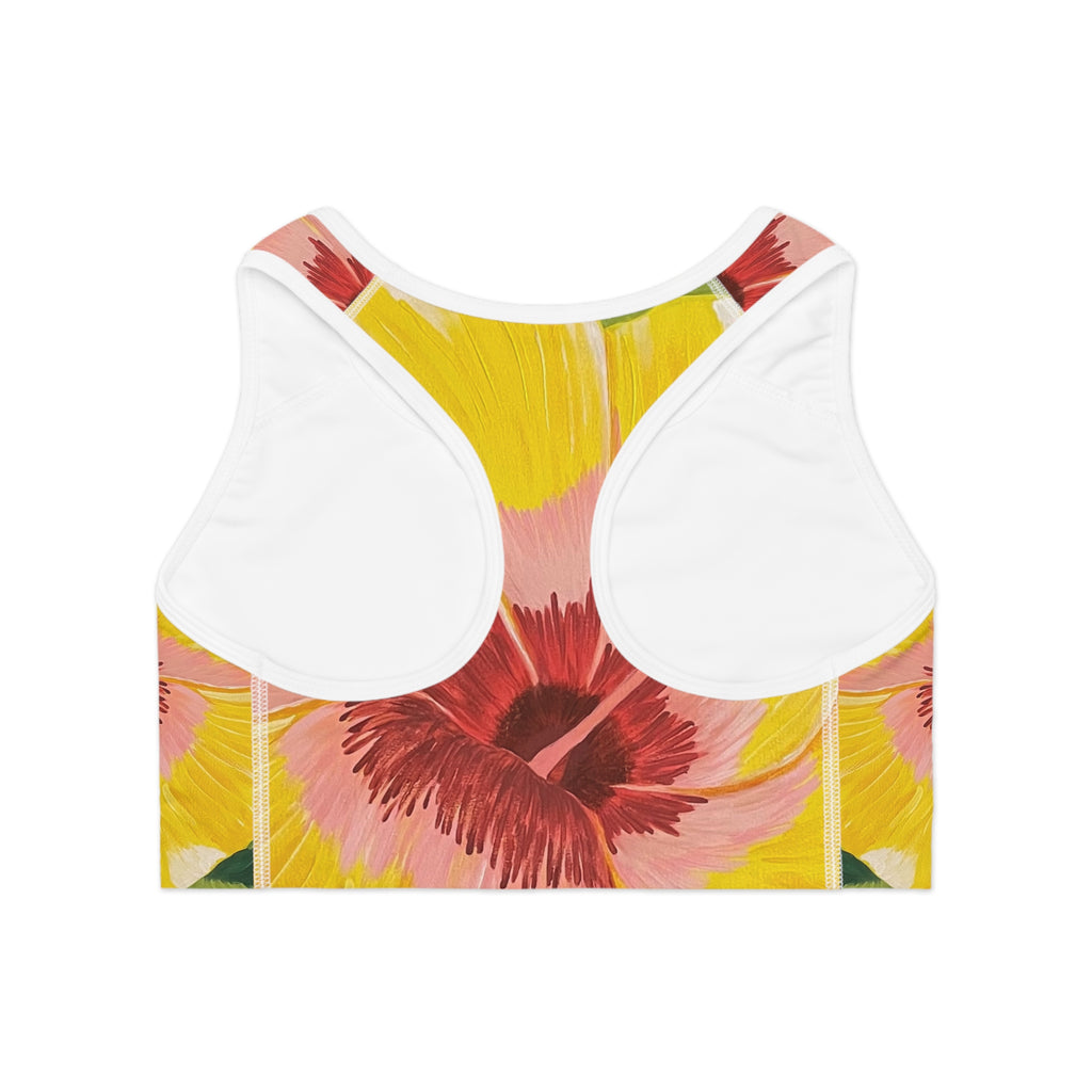 Blushing Sunrise Sports Bra, Activewear for Yoga, Workout Gear, Gift for Fitness Lovers, Exercise Top, Beachwear