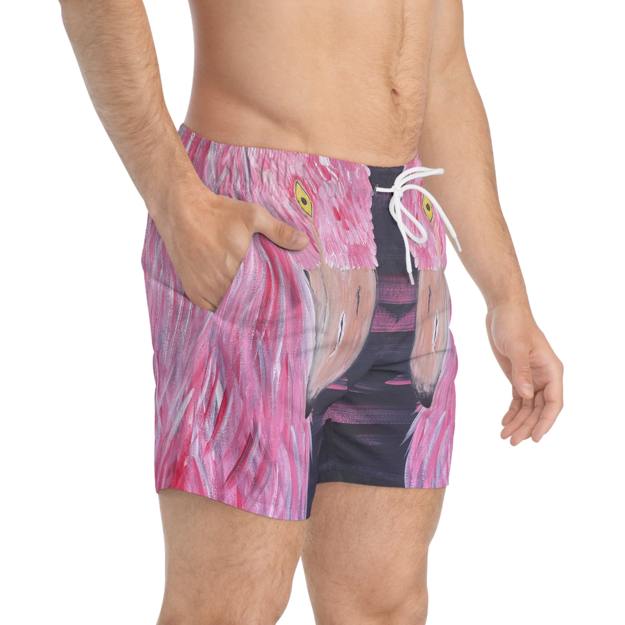 Feathered Grace Swim Trunks