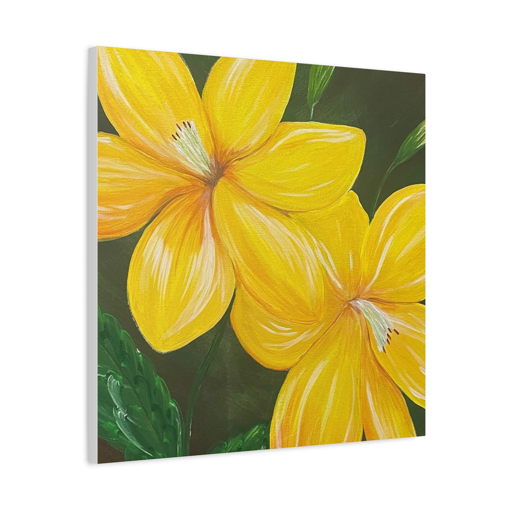 Golden Bloom Canvas Wall Art