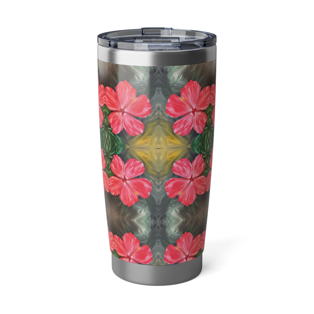 Hibiscus Hues Tumbler | Vagabond 20oz Insulated Drinkware, Summer Travel Mug, Gift for Nature Lovers, Eco-Friendly Hydration