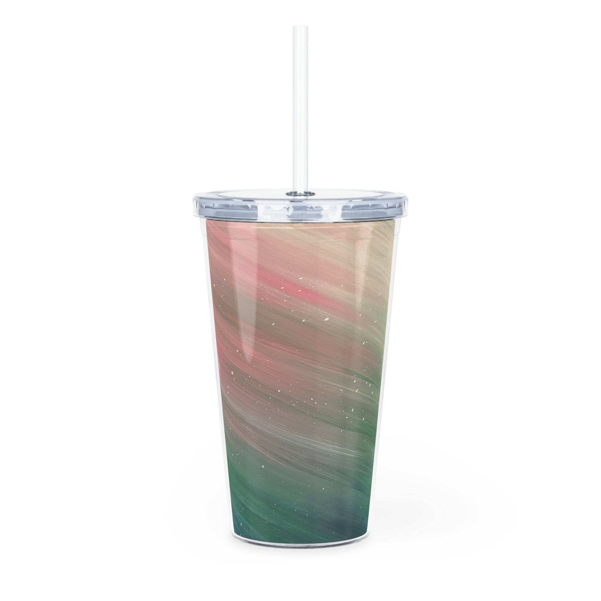 North Sky Tumbler with Straw - Hand Painted Designs