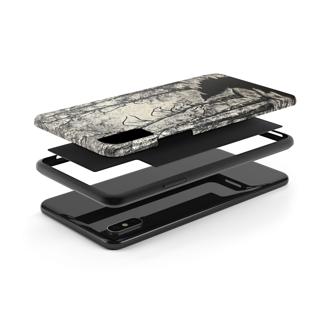 Silver Shadows Phone Case - Hand Painted Unique Designs