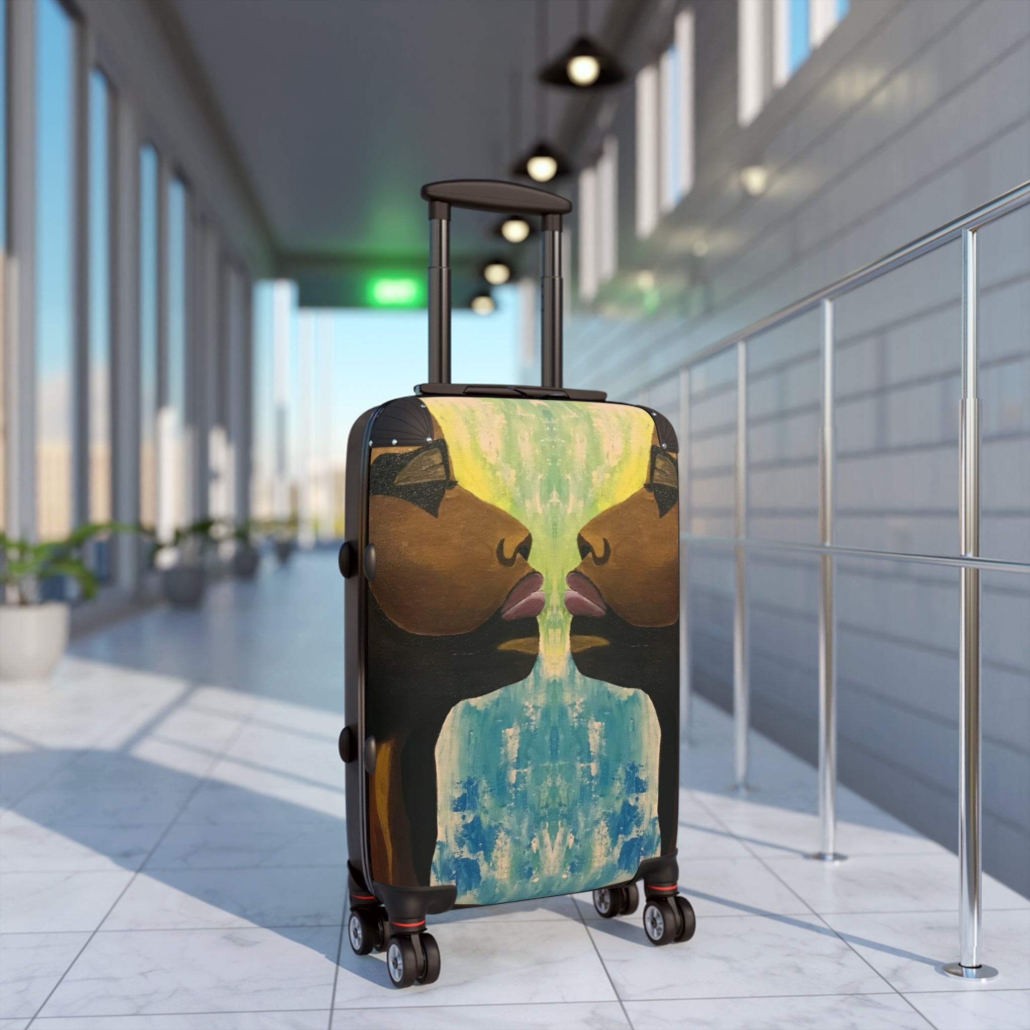 Hues of Heritage Handprinted Colorful Suitcase