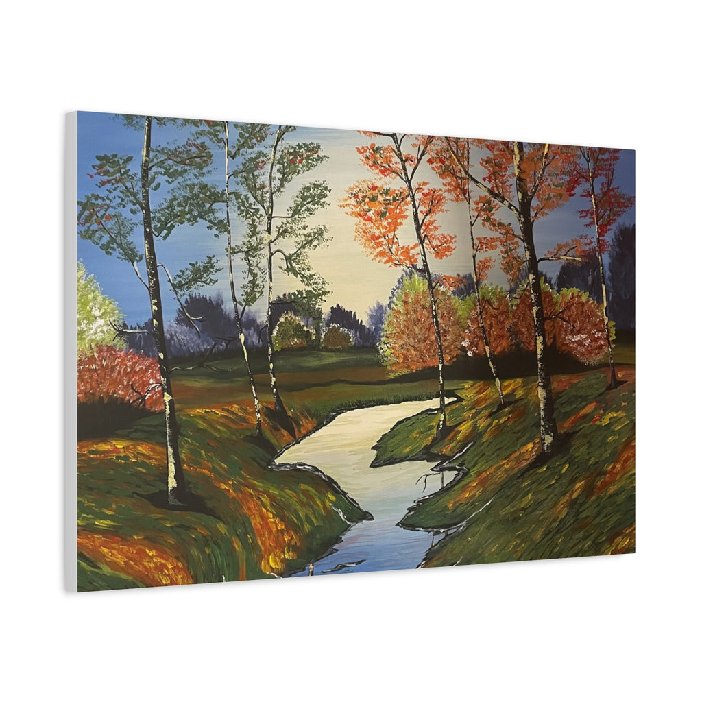 Whispering Birches Abstract Art Canvas - Contemporary Wall Decor