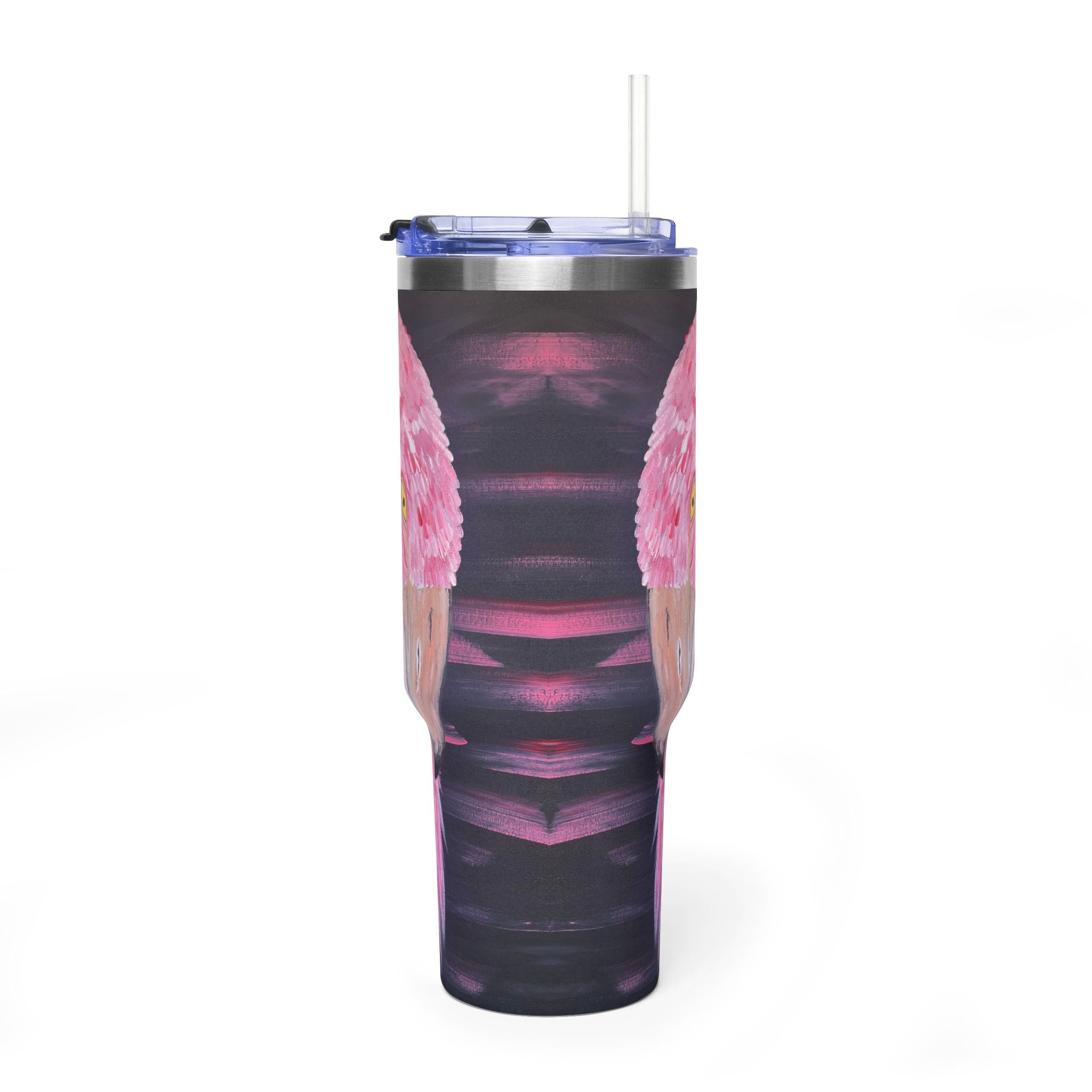 Feathered Grace 40oz  Vacuum Tumbler — Insulated Travel Mug with Straw