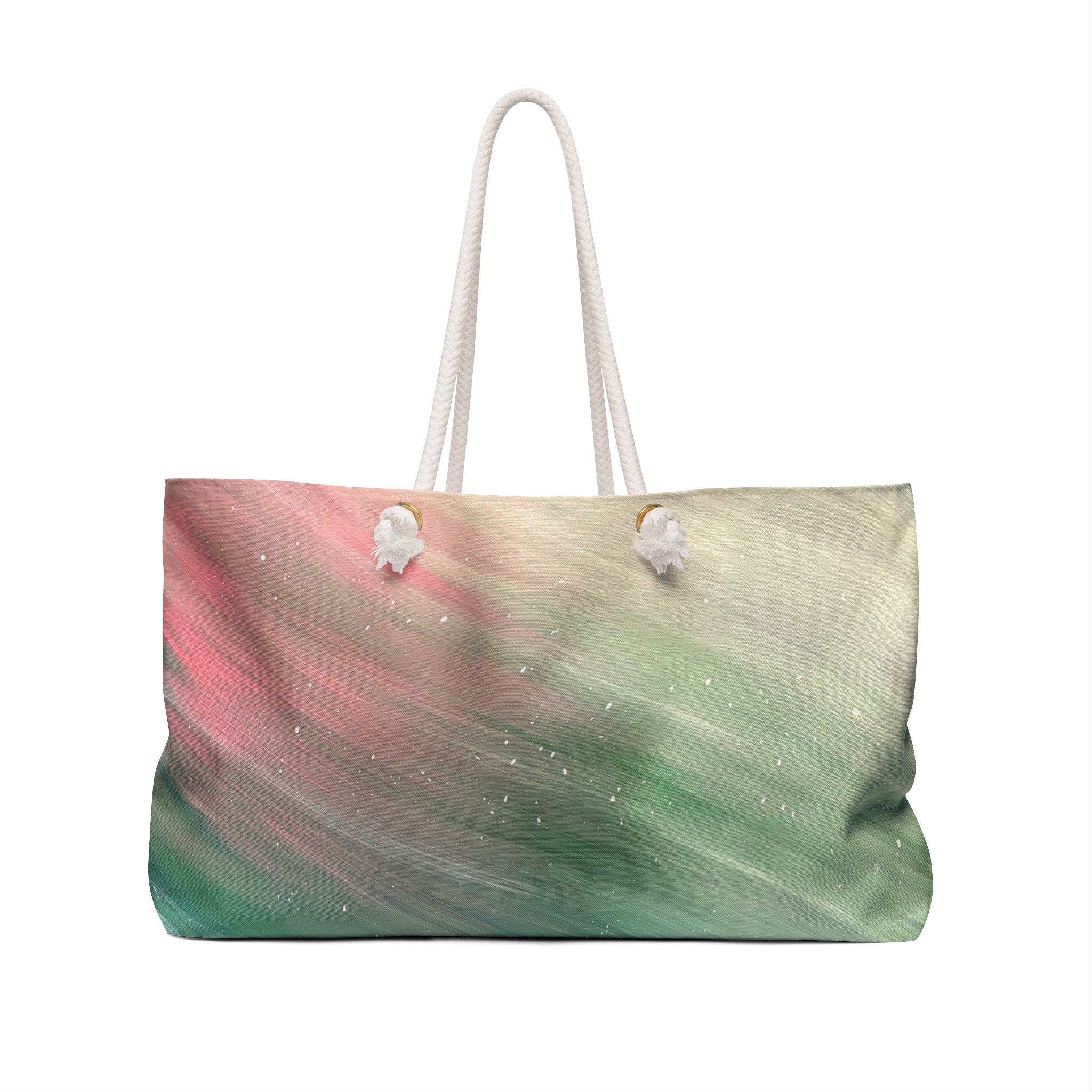 North Sky Tote Bag with Hand Painted Designs