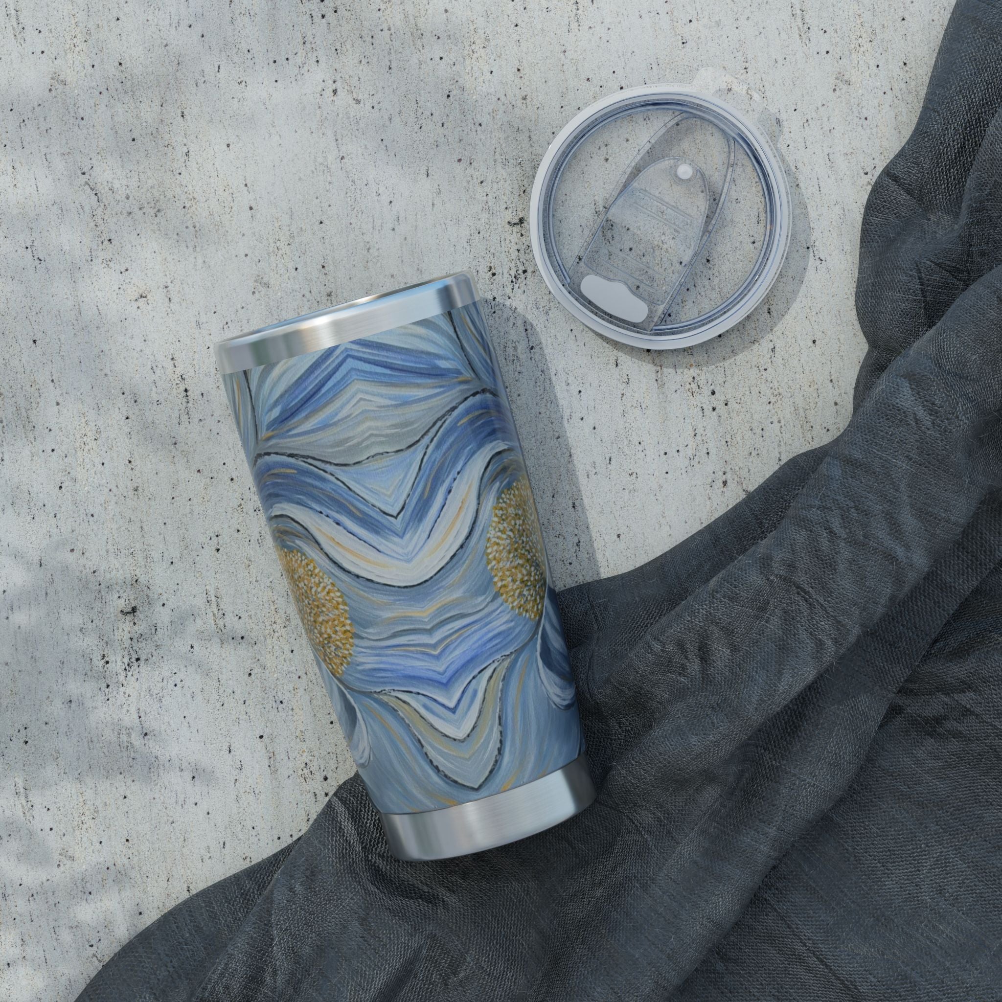 Velvet Current Tumbler | Vagabond 20oz Insulated Drinkware, Summer Travel Mug, Gift for Nature Lovers, Eco-Friendly Hydration