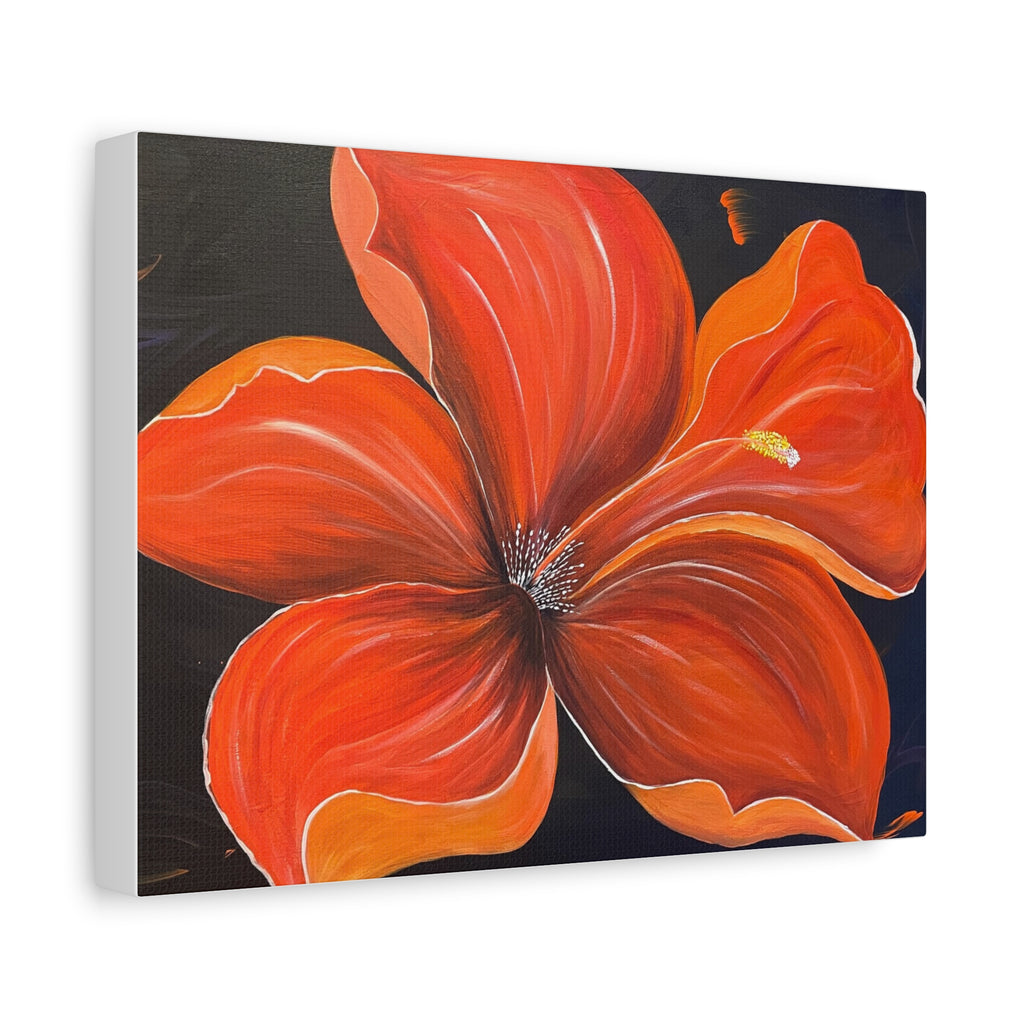 Scarlet Veil Abstract Art Canvas - Contemporary Wall Decor