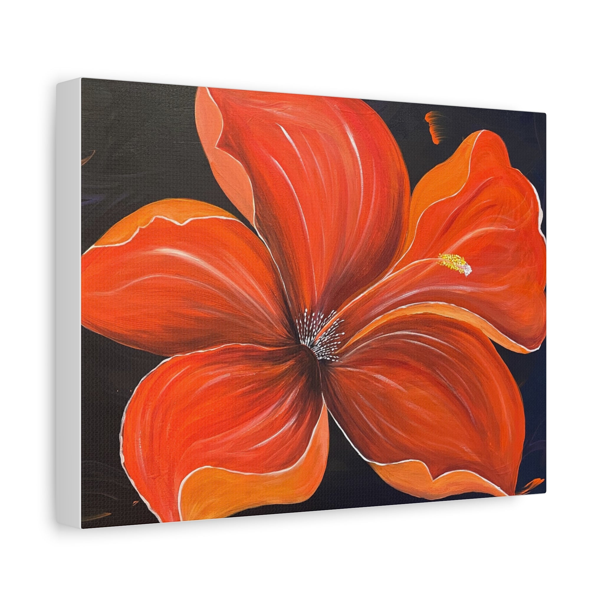 Scarlet Veil Abstract Art Canvas - Contemporary Wall Decor